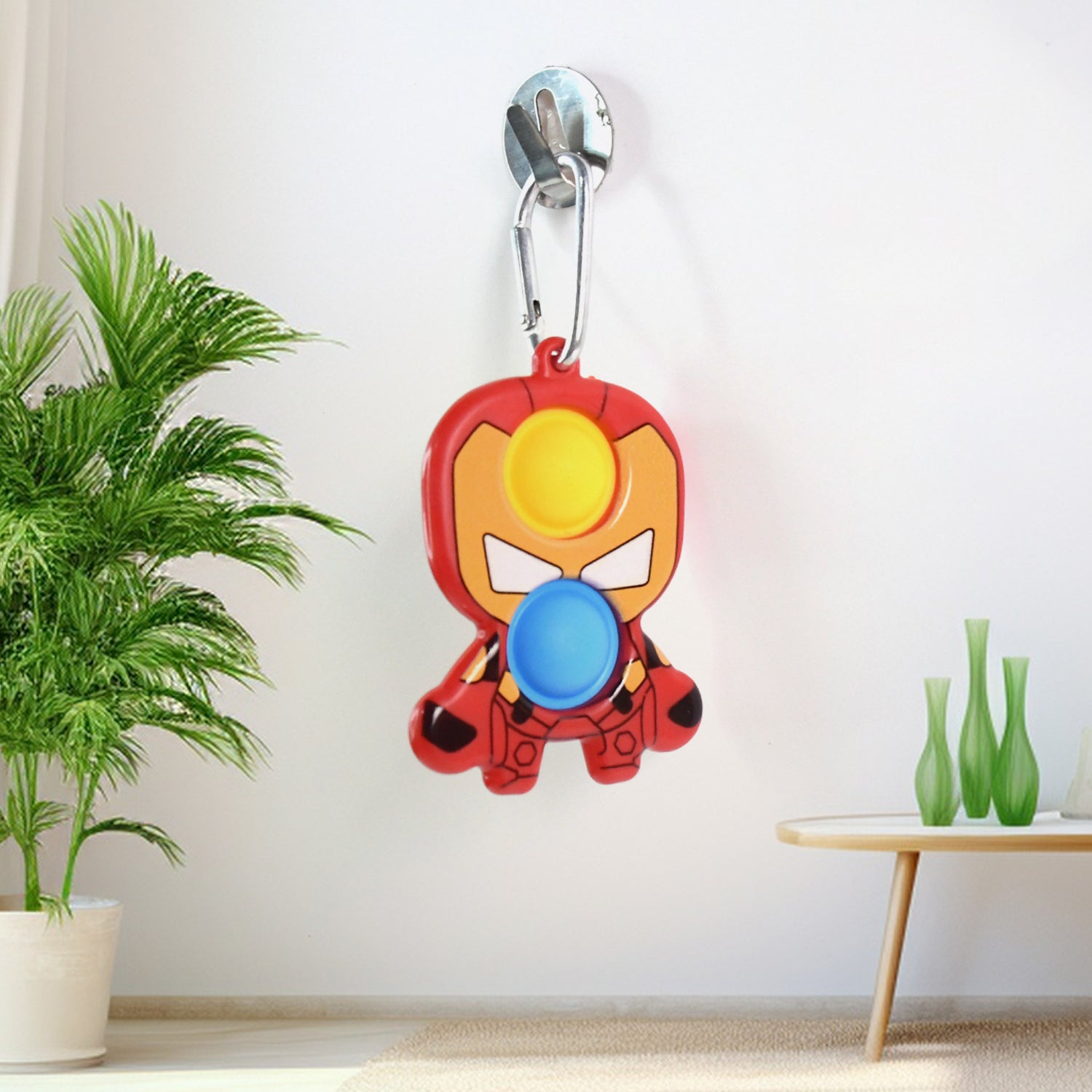 Superhero Themed Iron Man Shape Keychain Pop It Toy (1 Pc) Superhero Themed Iron Man Shape Keychain Pop It Toy (1 Pc)